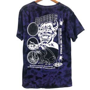 Vitriol Men's Chaos Mayhem Tie Dye T-Shirt Sz Medium Purple Black